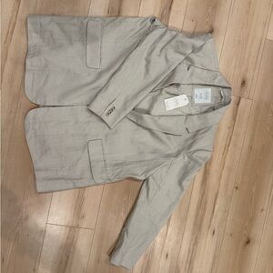 Abercrombie & Fitch Cream Linen Blazer